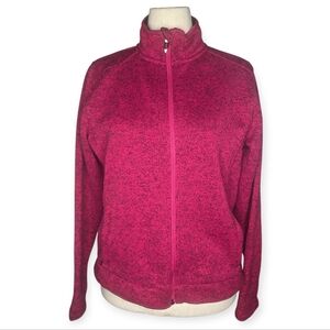 Polar King Key Apparel Pink Marled Fleece Full Zip Jacket Women’s Large